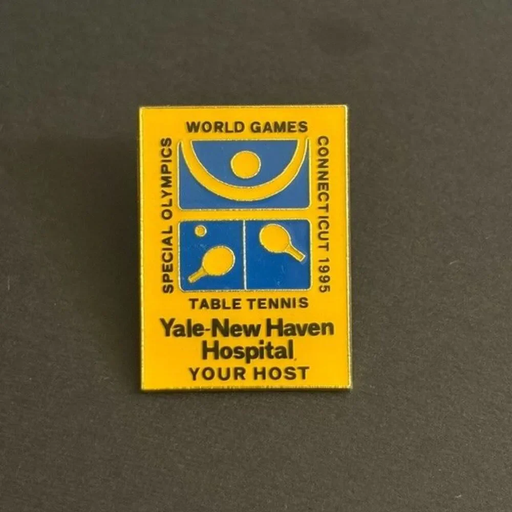Special Olympics World Games Connecticut 1995 Table Tennis Yale New Haven Pin